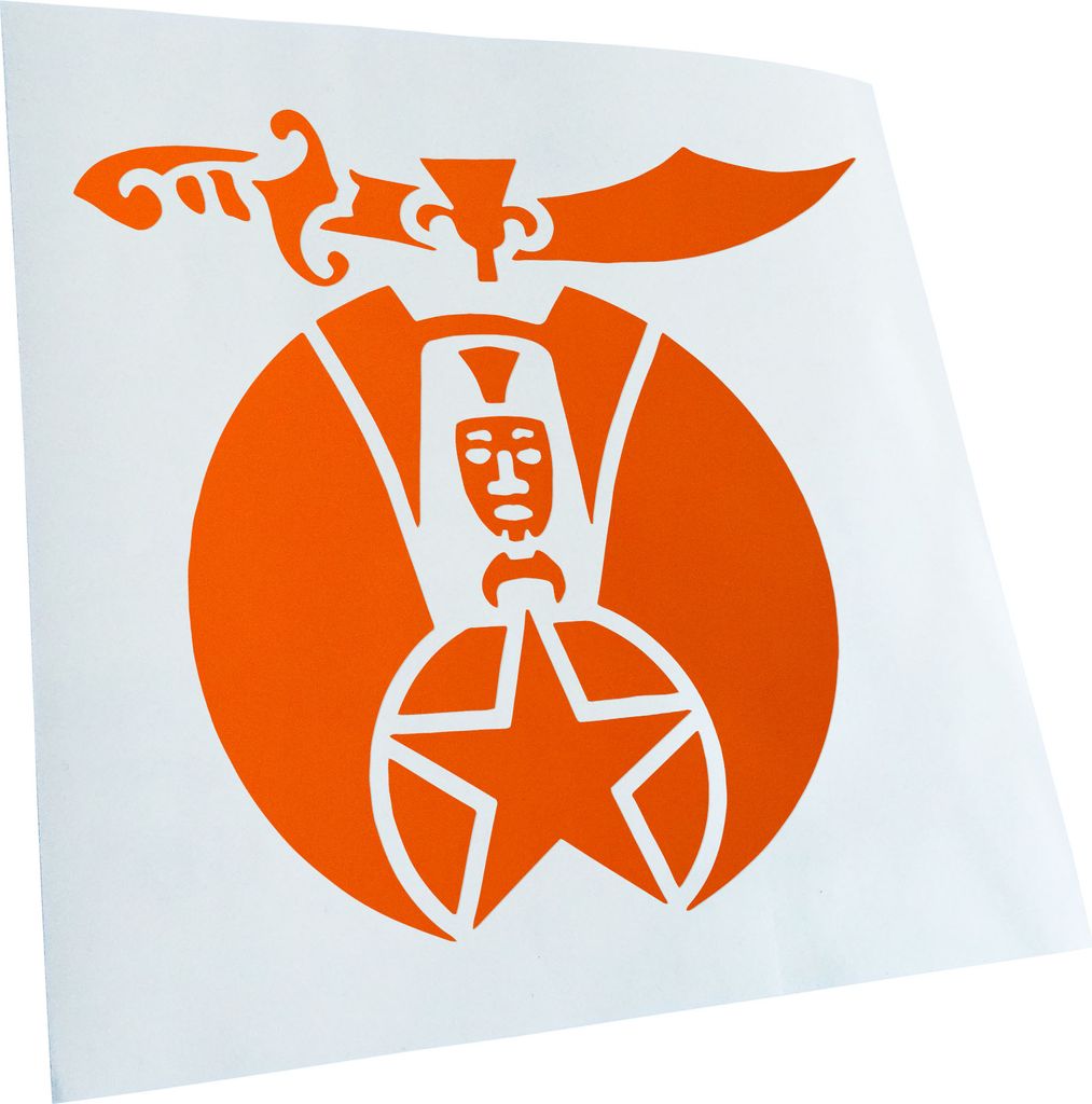 Kiwistar - Autoaufkleber - Freimaurerei Zirkel M2 - Orange - 30x27cm - Aufkleber für Auto, Laptop, Fahrrad, LKW, Motorrad mehrfarbig JDM Decal Racing