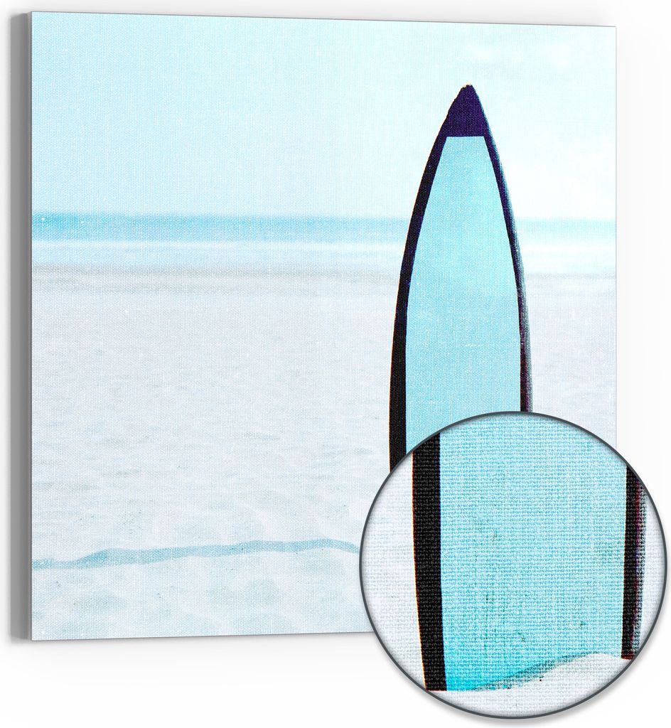 DEQOART Hybrid Leinwand Bild 30x30 cm 'Stilles Abenteuer' Wandbild Glas flach modern