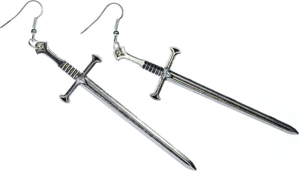 Schwert Ohrringe Miniblings Ohrhänger Ritter Rollenspiel Fantasy silbern