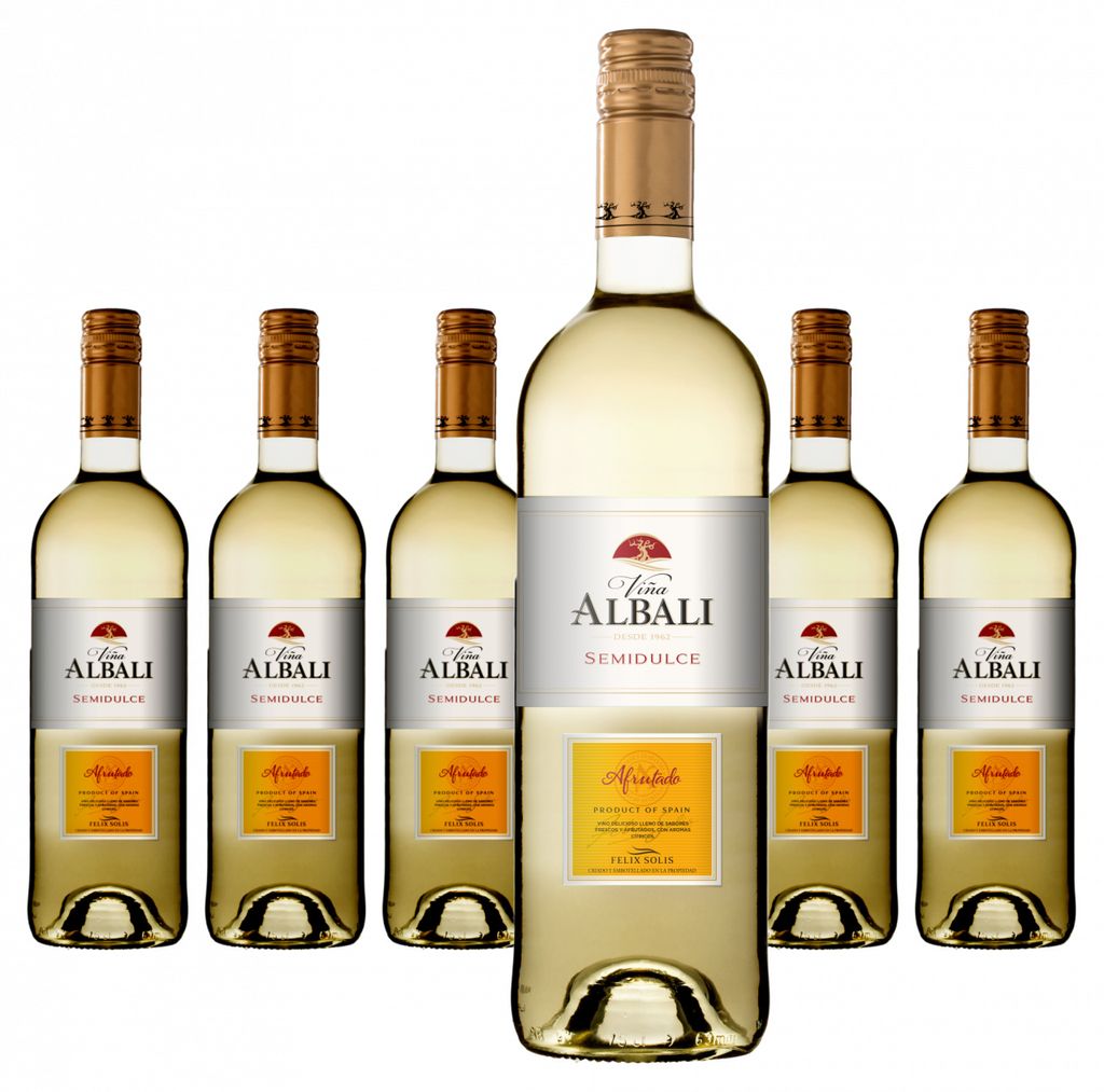 6 x Félix Solís Viña Albali Afrutado Semidulce Produktbild 