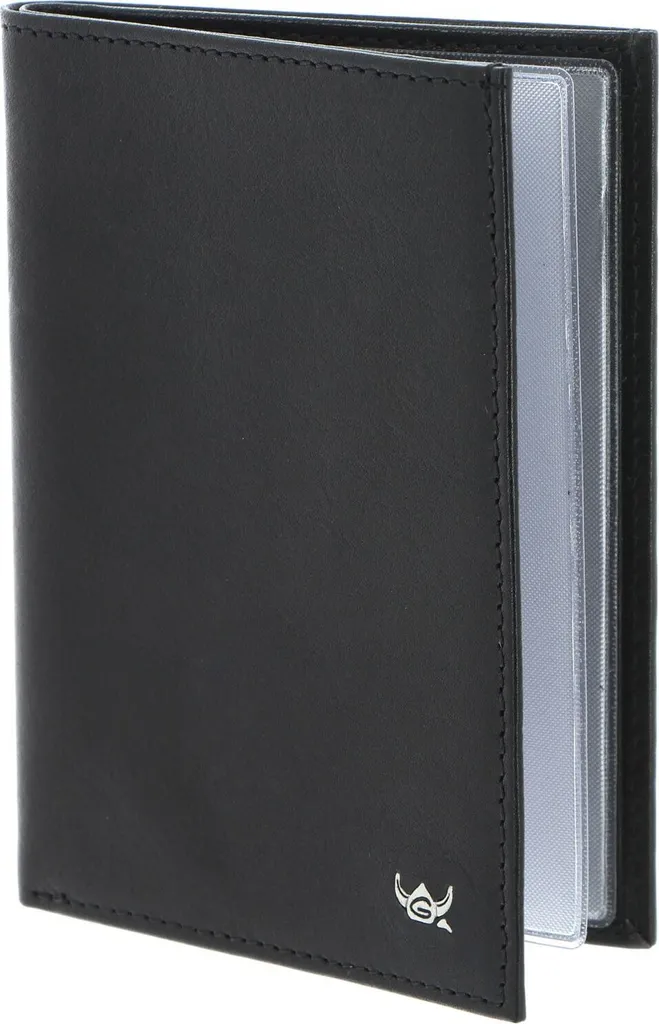 Protection anti-piratage RFID : Étui cuir noir pour carte d'identité
