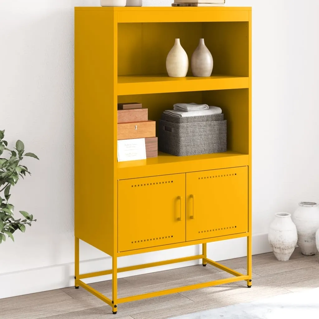 Maison Exclusive Credenza Bianca Acciaio: Il Must-Have Industrial 107cm