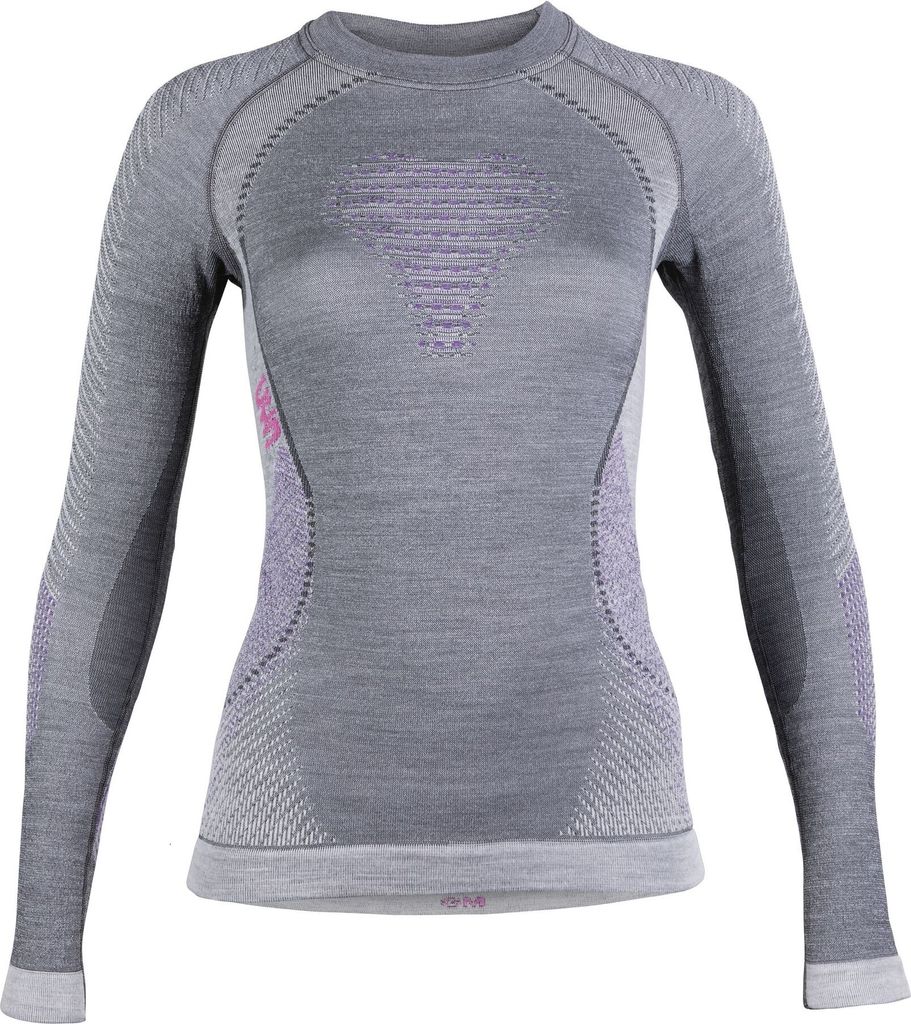 UYN Fusyon Winter langarm Funktionsshirt Damen anthrazit/purple/pink S/M