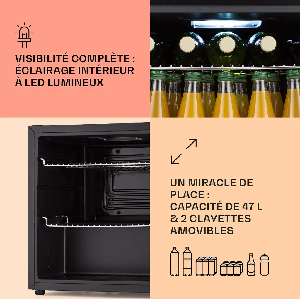 Frigo de Camping et Mini Bar 50L - Réfrigérateur Portable pour Boissons - 4