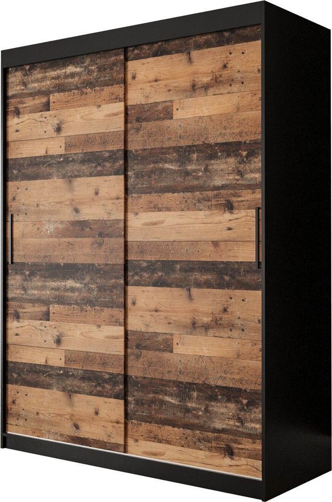 A wardrobe with sliding doors.