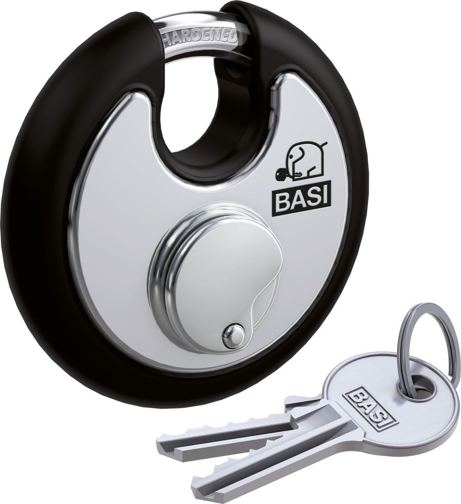 BASI - Rundbügel-Vorhangschloss - SET - 4x RVS 610W - 70 mm Produktbild 2
