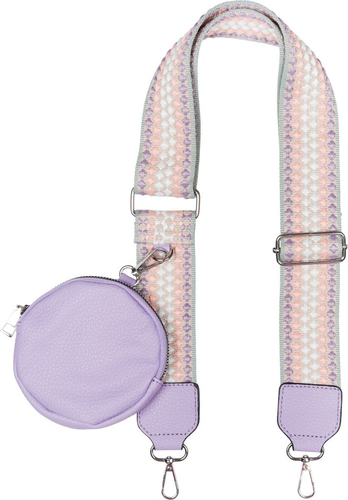 styleBREAKER Taschen Schulterriemen verstellbar Pünktchen Muster mit kleiner Börse, Wechsel Taschengurt, Handyband, Handykette 02013037