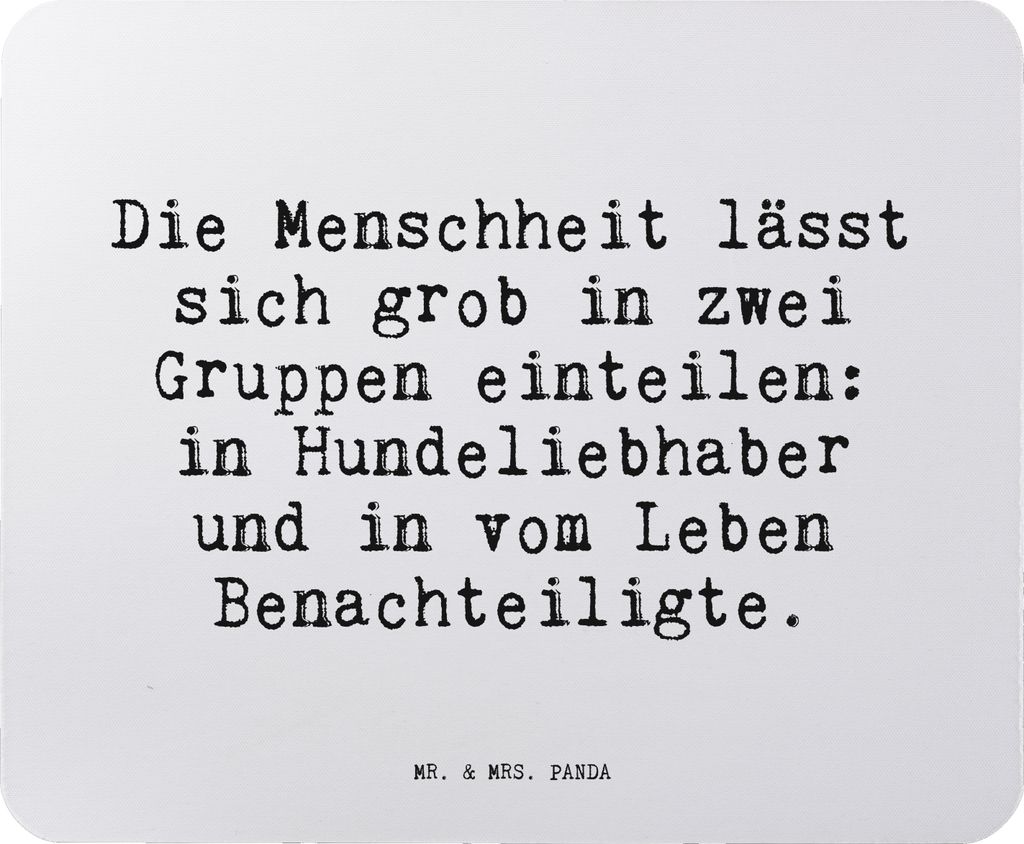 Mr. & Mrs. Panda Mauspad Die Menschheit lässt sich... - Aquarellblau - Geschenk, Tier, Liebe, Mouse Pad, Sprüche, mousematte, pc mousepad, Hund, ...