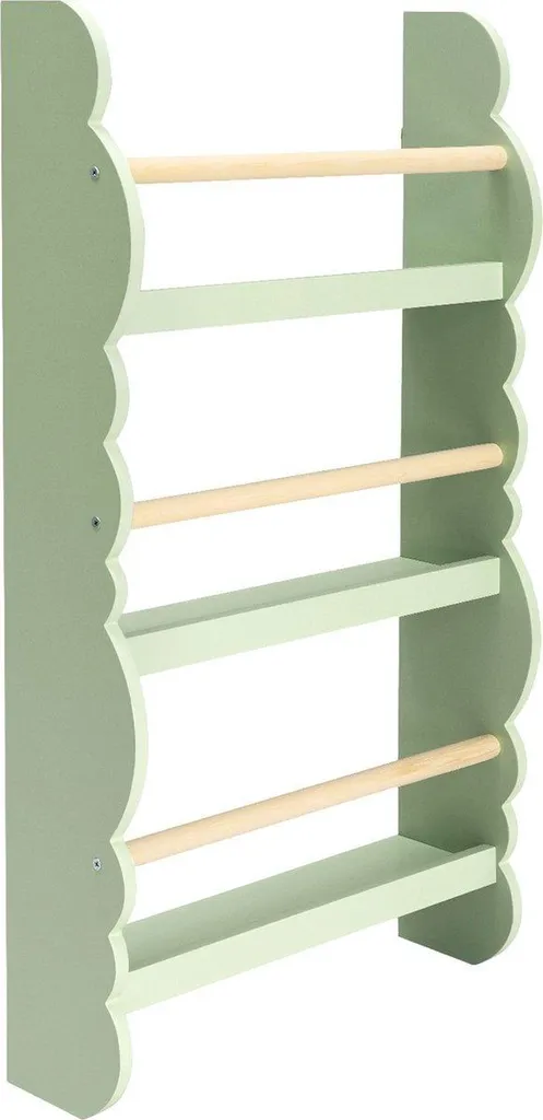 Armoire à Jouets en Bois Vert Bolt Edge - Meuble de Rangement pour Enfants