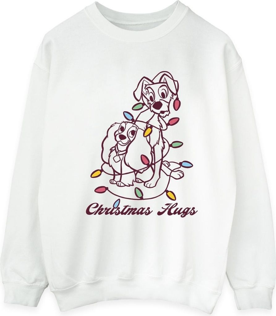 Disney - "Lady And The Tramp" Sweatshirt für Herren BI31600 (4XL) (Weiß)