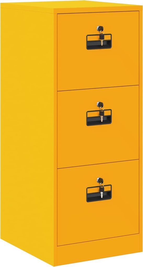 vidaXL Aktenschrank Senfgelb 44 x 50 x 106,5 cm Kaltgewalzter Stahl