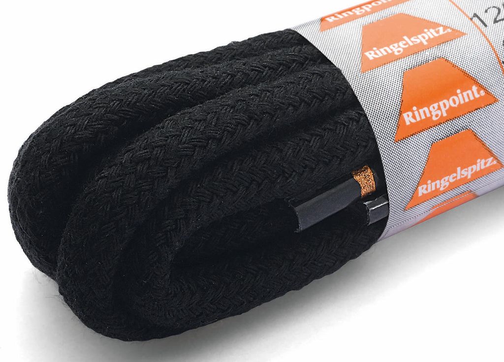 RINGELSPITZ - Rund Extra Dick Schnürsenkel – Maximale Stabilität - 75 cm, schwarz
