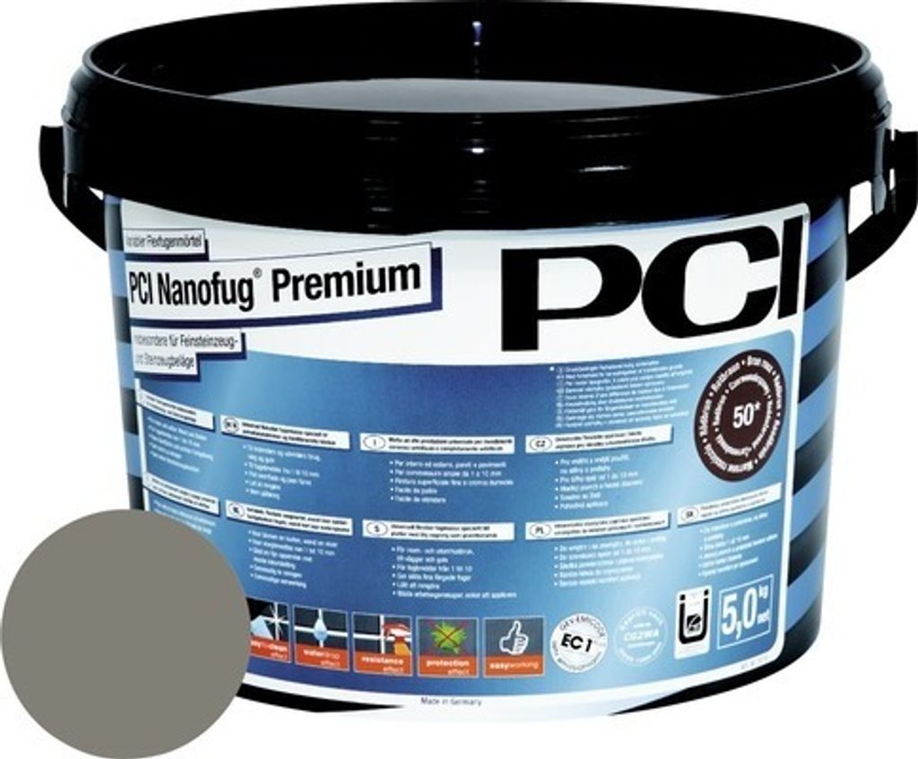 PCI NANOFUG PREMIUM elastyczna fuga cementowa szara wiadro Zdjęcie produktu 