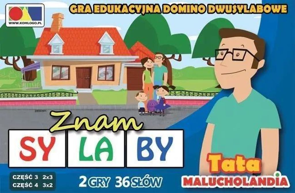 Domino-Spiel. Ich kenne die Silben. Teil 3 und 4 – Set „Papa“ – KOMLOGO