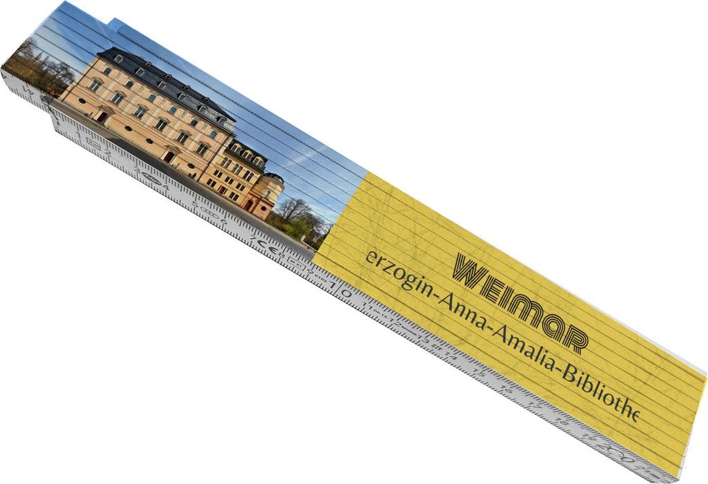 streetline Weimar Herzogin-Anna-Amalia-Bibliothek Meterstab aus Holz