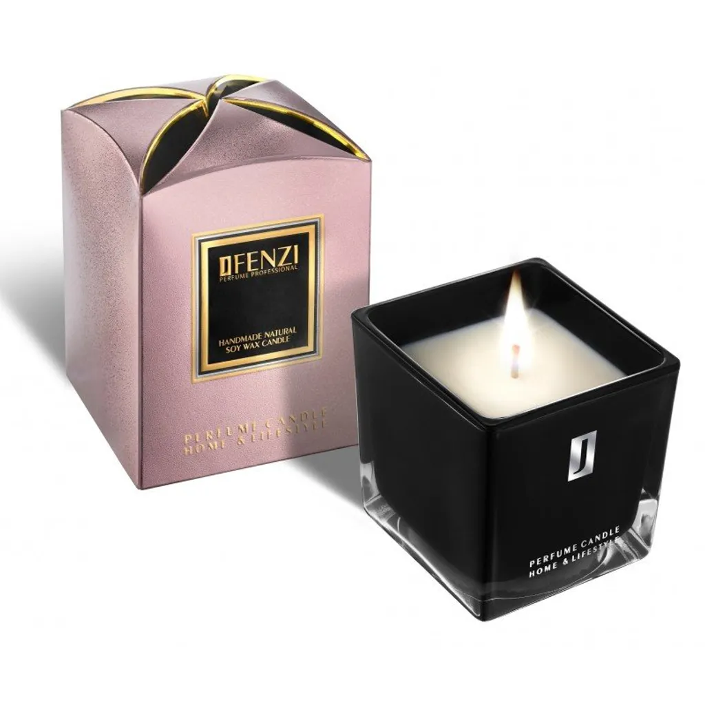J'Fenzi Opal Glamour Bougie soja parfumée inspirée par Opium Black 200g
