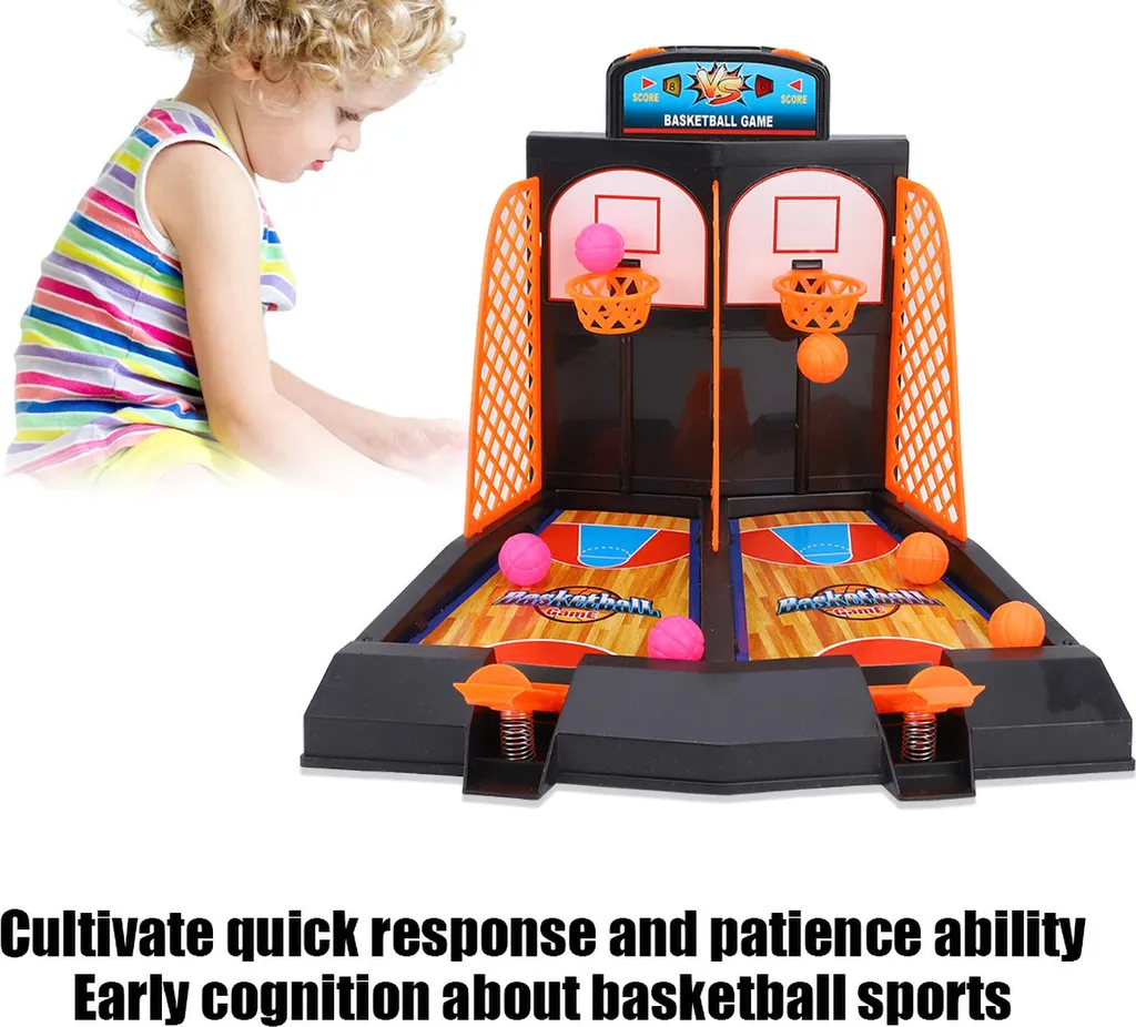 Panier de basket de table interactif avec système de tir à ressort - 5