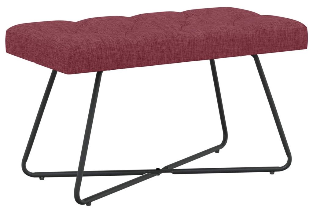 vidaXL Bank mit Knopfheftung Weinrot 80 x 40 x 46 cm Stoff