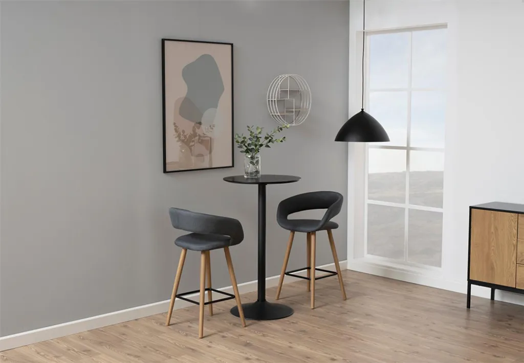 Tabourets de bar Smuk Gale 88,5 cm gris foncé - Lot de 2 chaises hautes