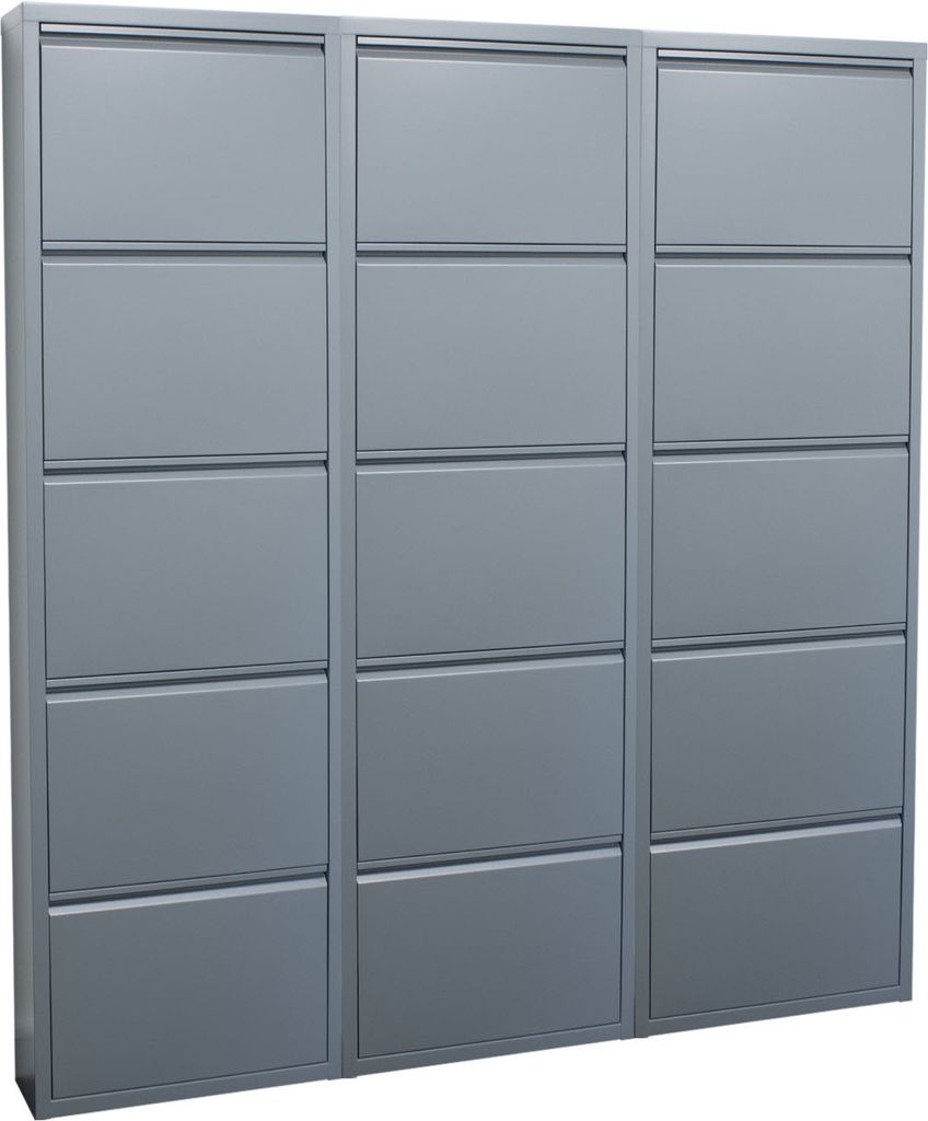 Pisa Armoire à chaussures à 15 rabats/portes en métal, Image du produit 