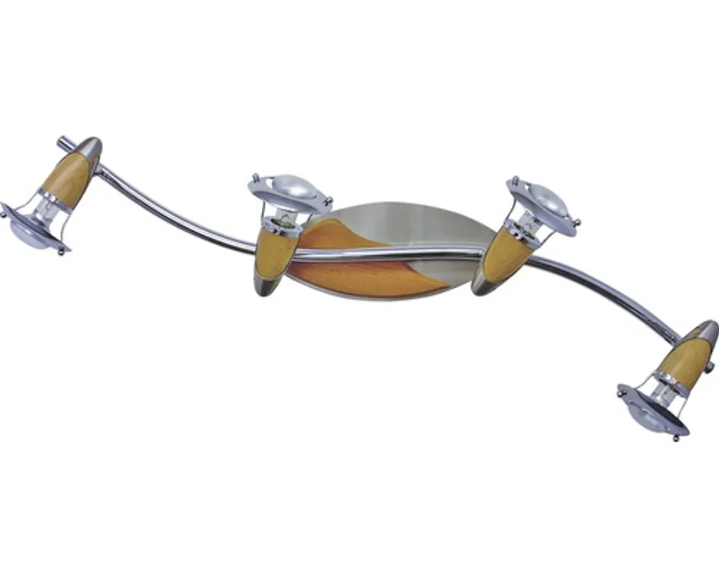 Éclairage de plafond LUXERA Zeus bois pour cuisine et bureau moderne E14