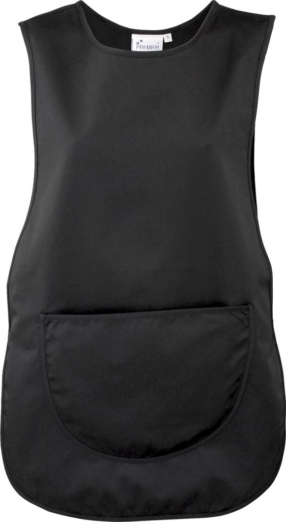 Premier Damen Arbeitsschürze mit Tasche (2 Stück/Packung) RW7031 (Xlarge) (Schwarz)