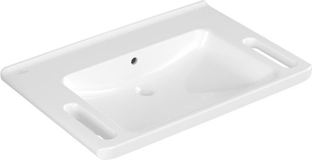 V&B Waschtisch Vicare 80x55cm, o. Hahnl., m ÜL, weiß C-plus