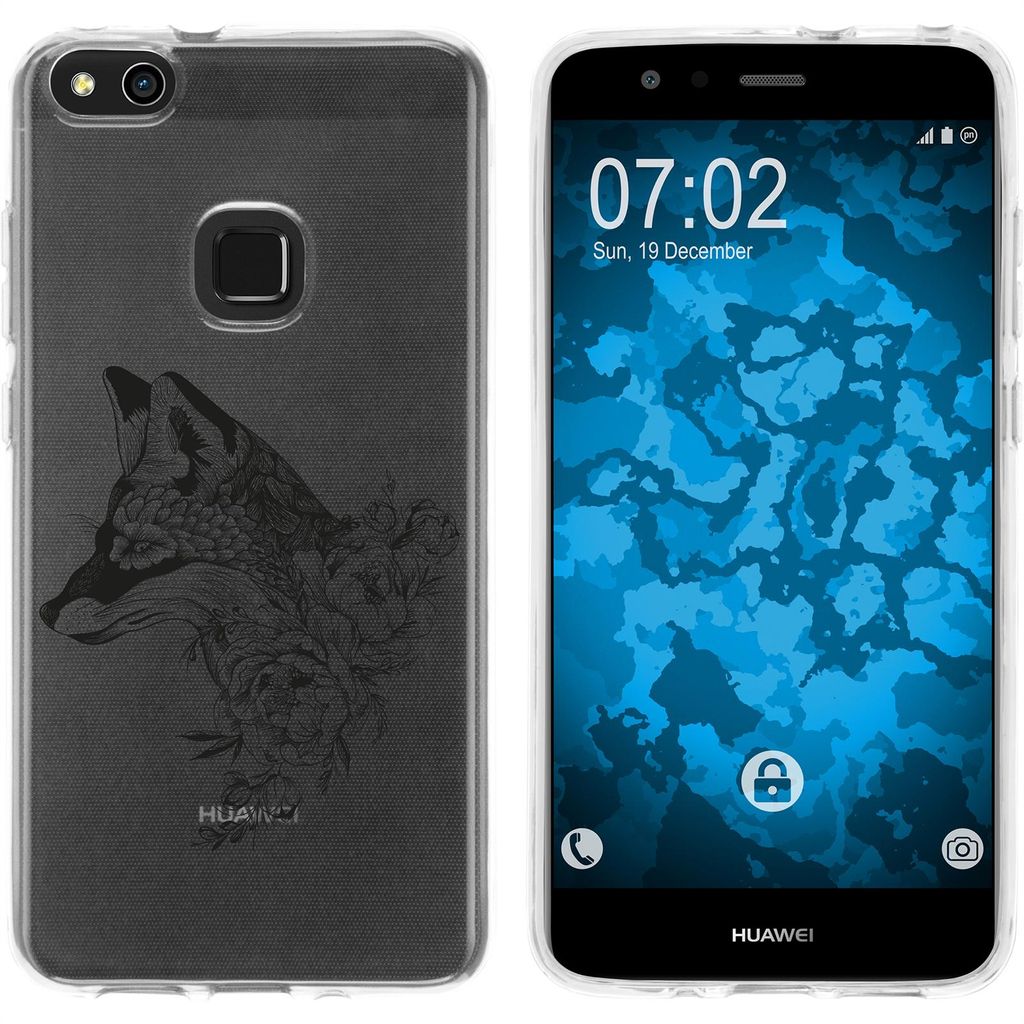 PhoneNatic Case kompatibel mit Huawei P10 Lite Silikon-Hülle Floral Fuchs M1-1