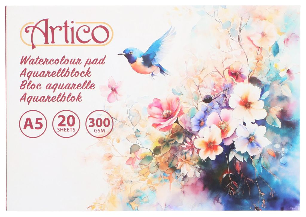 AQUARELLPAPIER DIN A5 20 Blatt 300 g/m² Beige Zeichenpapier Produktbild 