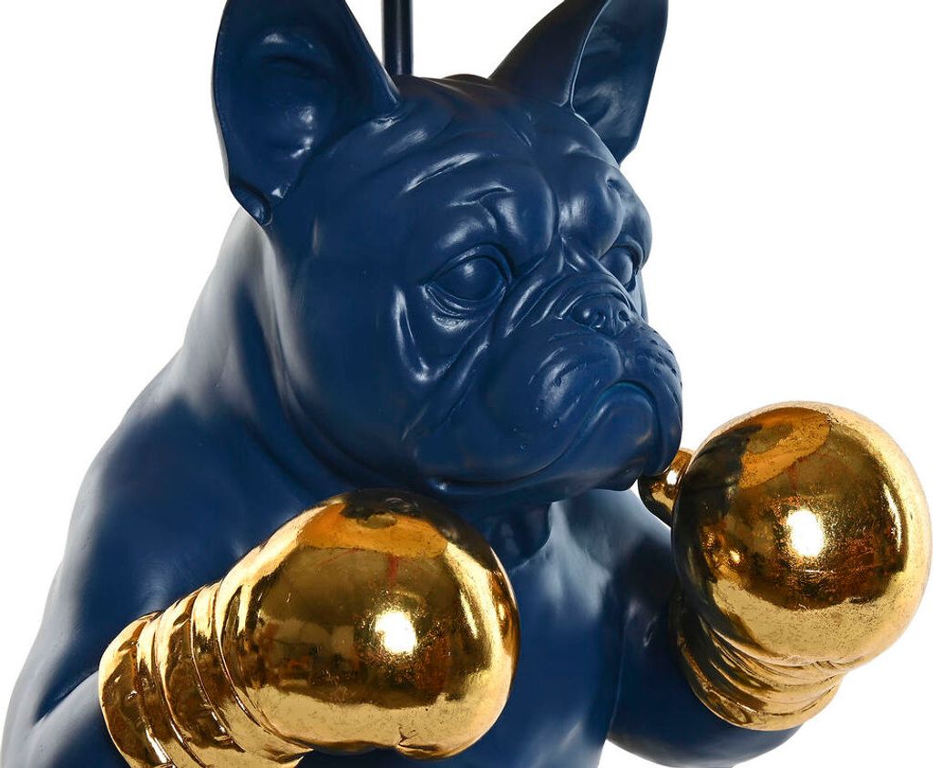 Tischlampe Home ESPRIT Blau Schwarz Orange Gold Harz 50 W 220 V 36 x 36 x 55 cm (2 Stück)