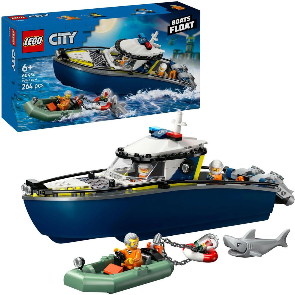 LEGO City Verfolgungsjagd im Polizeiboot  –  Spielset mit Produktbild 