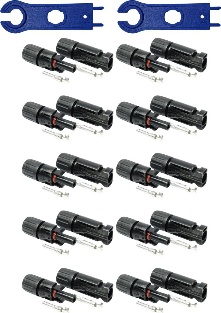 10 Paar  Solarstecker Set inkl. Montagewerkzeug, kompatibel Produktbild 
