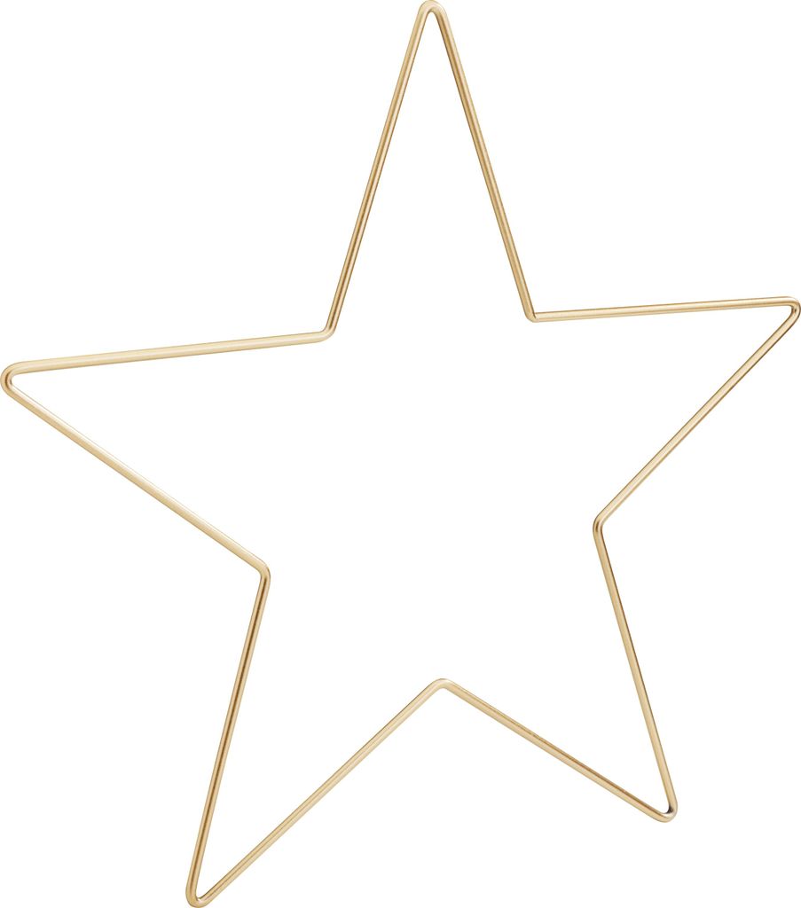 Goldfarbener Metallring Stern 4 mm Stärke Dekoration Basteln Schmuck Ø 35 cm