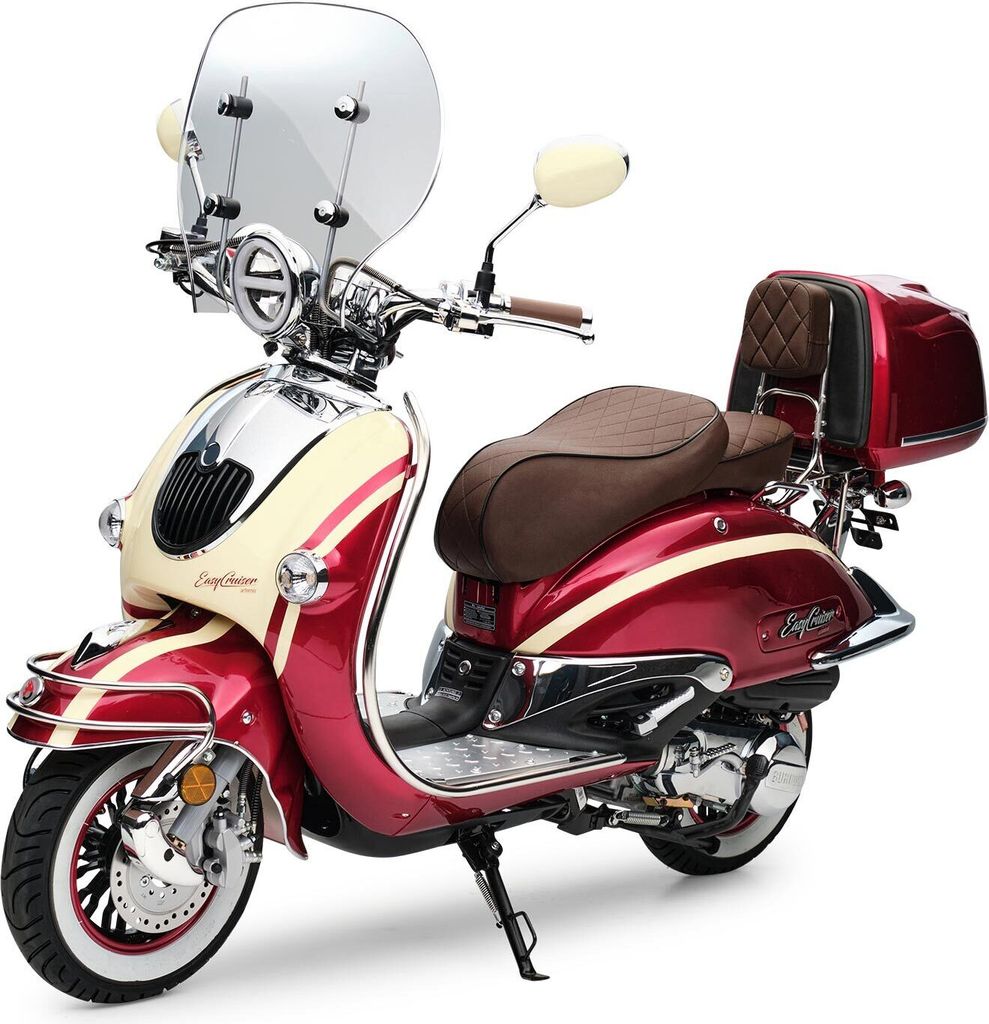 Motorroller 50 ccm Burnout EasyCruiser Artemis Rot Beige Produktbild 
