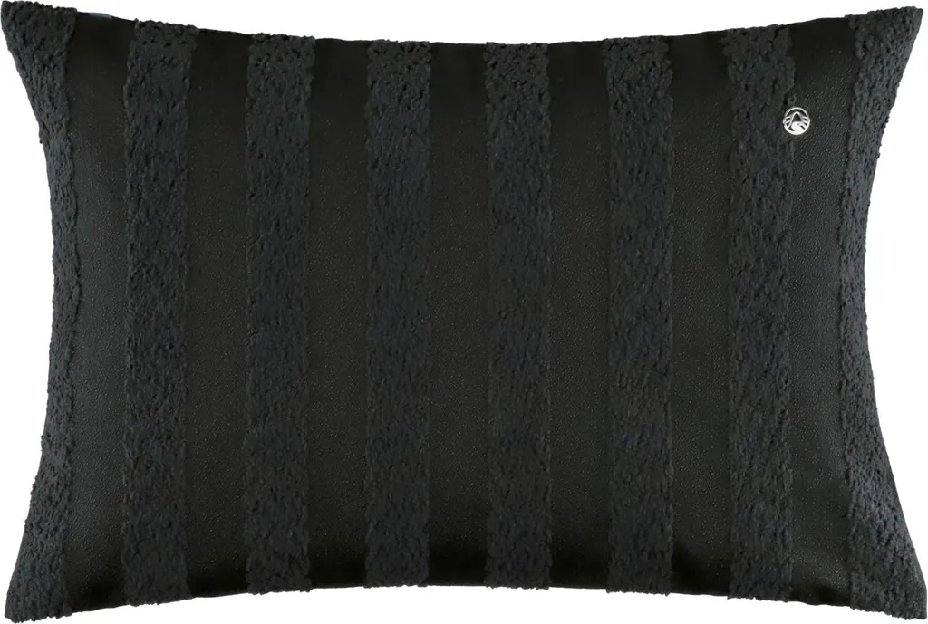 Coussin Sportalm SoftStripe Anthracite en Tissu Doux Premium 38x58cm