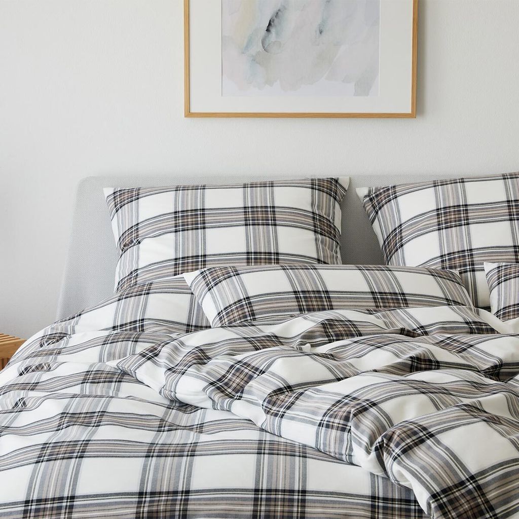 elegante Soft-Flanell-Bettwäsche-Garnitur Westminster Farbe Produktbild 