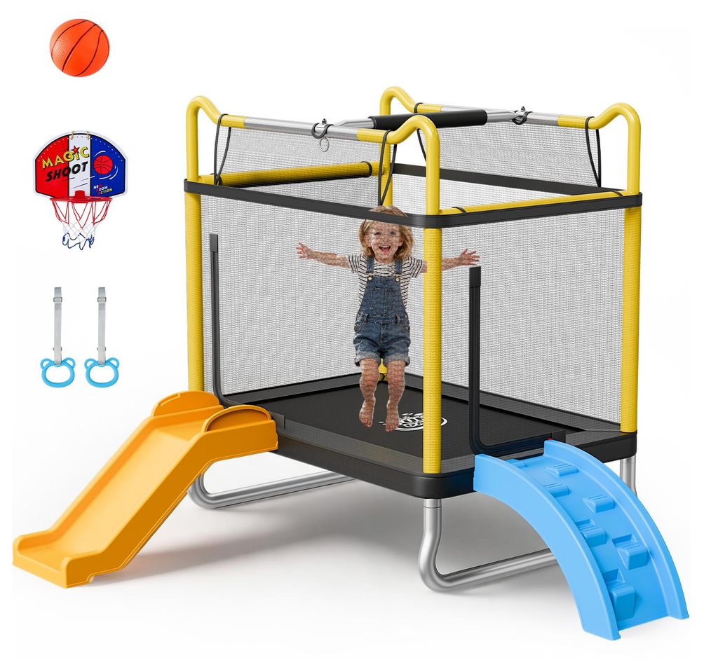 VEVOR Mini trampolína pre deti s 2 šmýkačkami, Obrázok produktu 