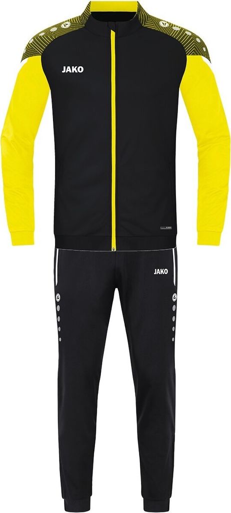 JAKO Unisex Trainingsanzug Polyester Performance, Farbe:schwarz/soft yellow, Größe:M