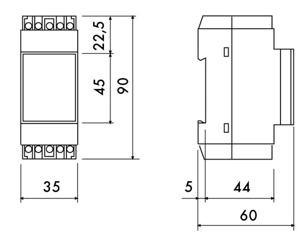 Transformateur de sonnette modulaire 12V 24V pour tableau électrique GMBH - 2