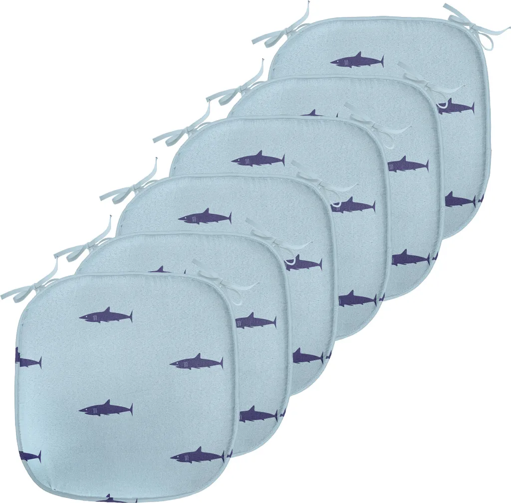 Assise de Chaise pour Cuisine et Salle à Manger Lot de 6 Bleu Marine