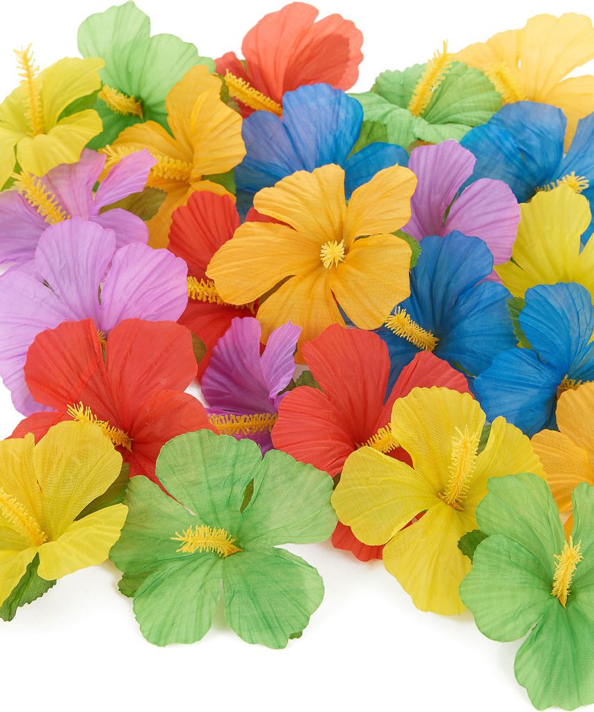 Hibiskus Blüten Streudeko 24-teilig