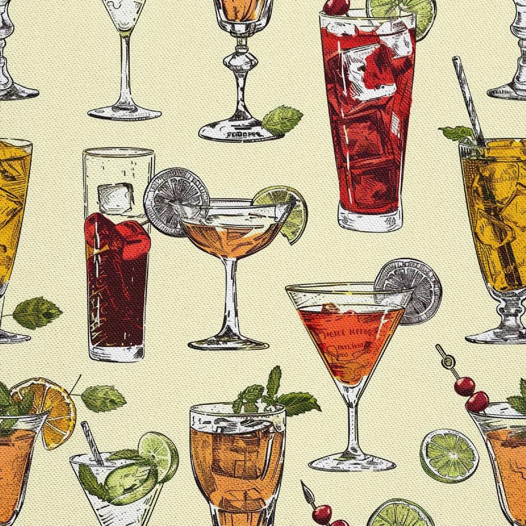 OUTDOOR DEKOSTOFFE OXFORD - Motiv Cocktail | DX8720