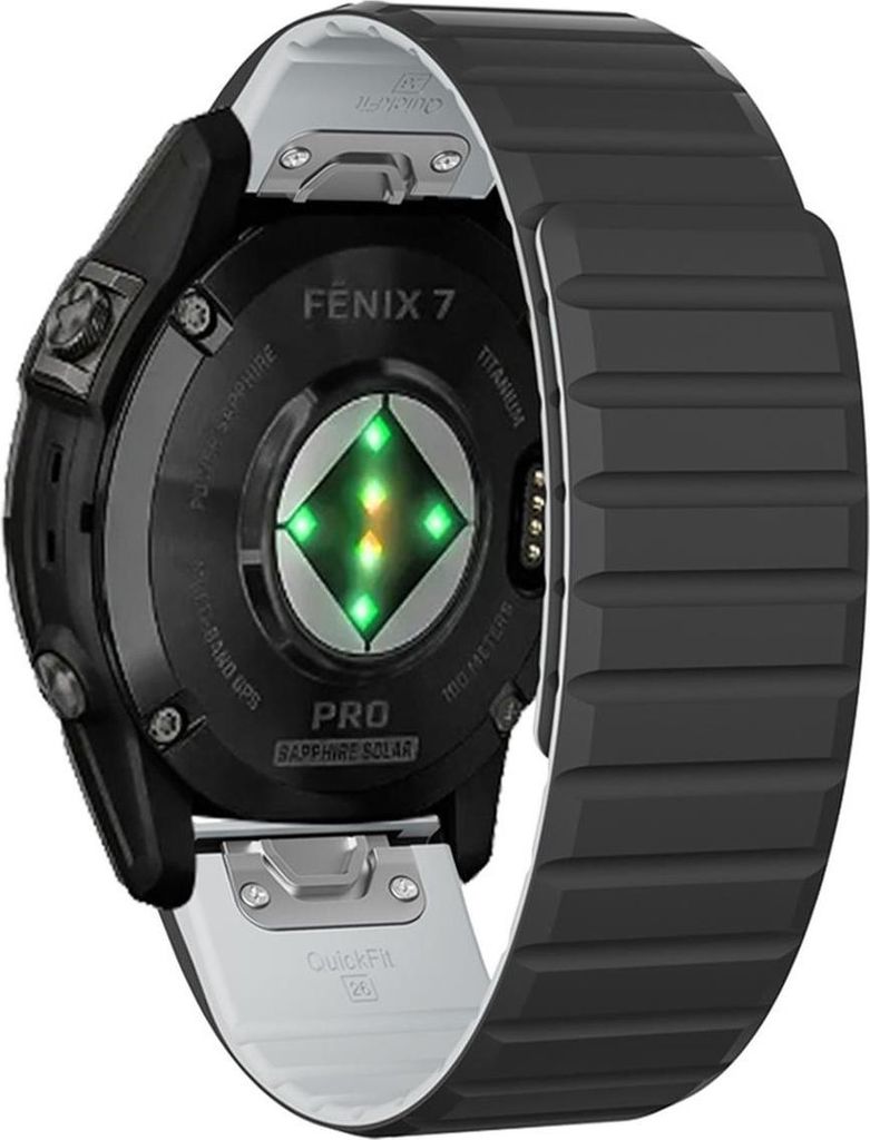 Armband für Garmin Fenix 5 / 5X / 6X / 7X Silikon Ersatzband Strap magnetisch