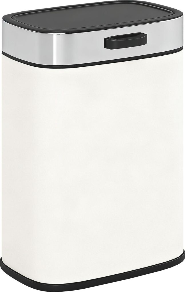 5 L Mülleimer, freistehend oder hängend platzierbar, Edelstahl, Edelstahl, Kunststoff, 21,5 x 19,5 x 30 cm, für Büro und Homeoffice