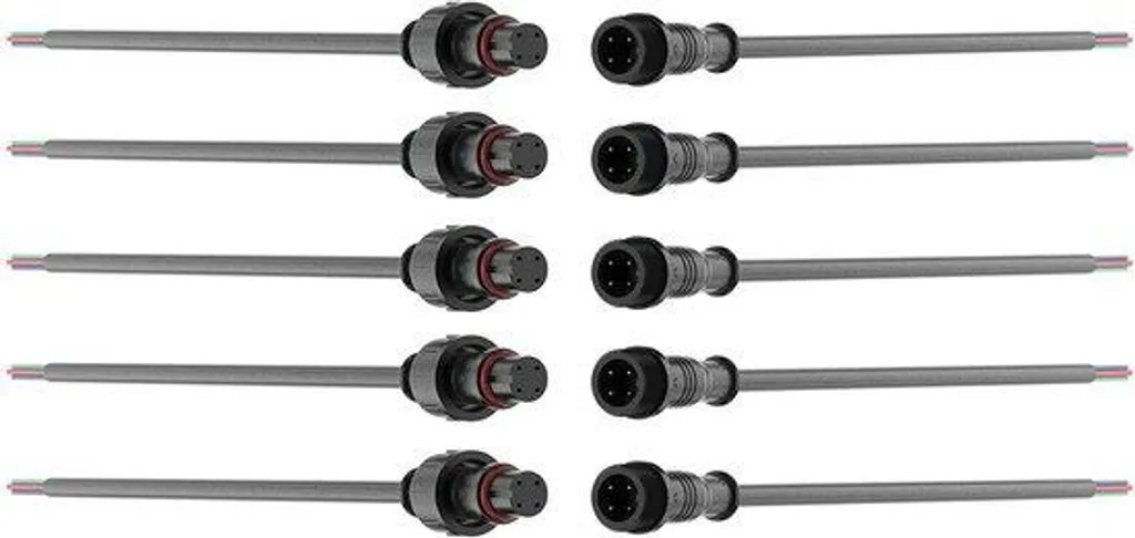 Connecteur pour ruban LED RGB étanche 4 broches - Liaison 5 paires 18AWG