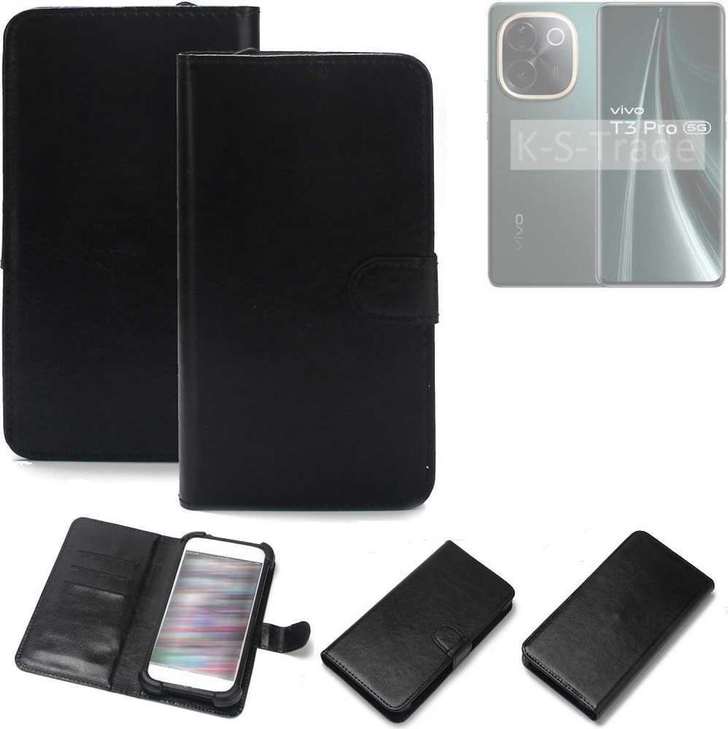 K-S-Trade Handyhülle Schutzhülle kompatibel mit Vivo T3 Pro 5G Handy Schutz Hülle Handyhülle Bumper schwarz 1x