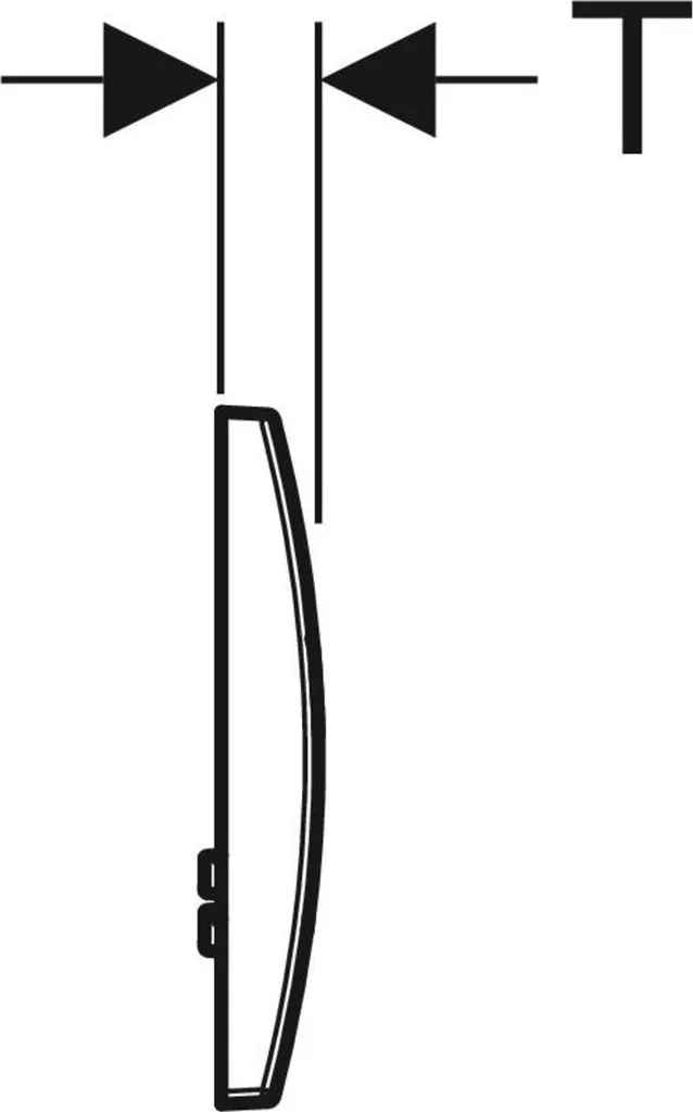 Plaque Geberit Delta20 double volume rinçage finition chrome mat - 2