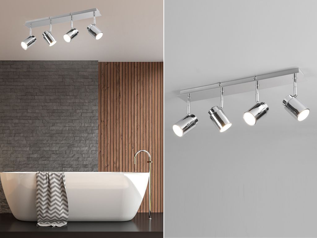 Trio Bad Deckenstrahler ANGELO 4-flammig Chrom Produktbild 