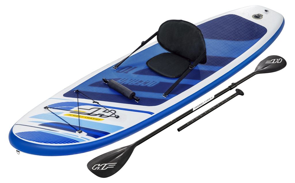 SUP-Board DEAN Aufblasbar - Kunststoff Blau, weiß 12x84x305cm | Stand Up Paddling Board Paddle Board Allround Board-Set