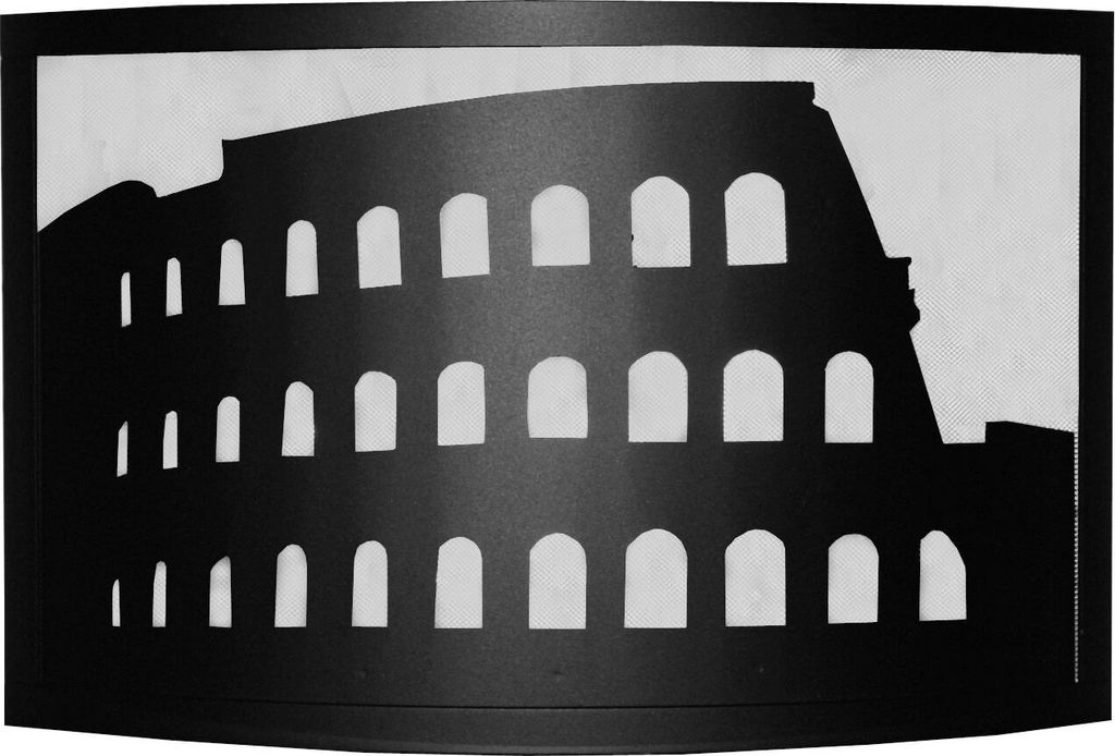 Funkenschutz, kaminschutz, Ofenschutz, schwarz beschichtet, Colosseo